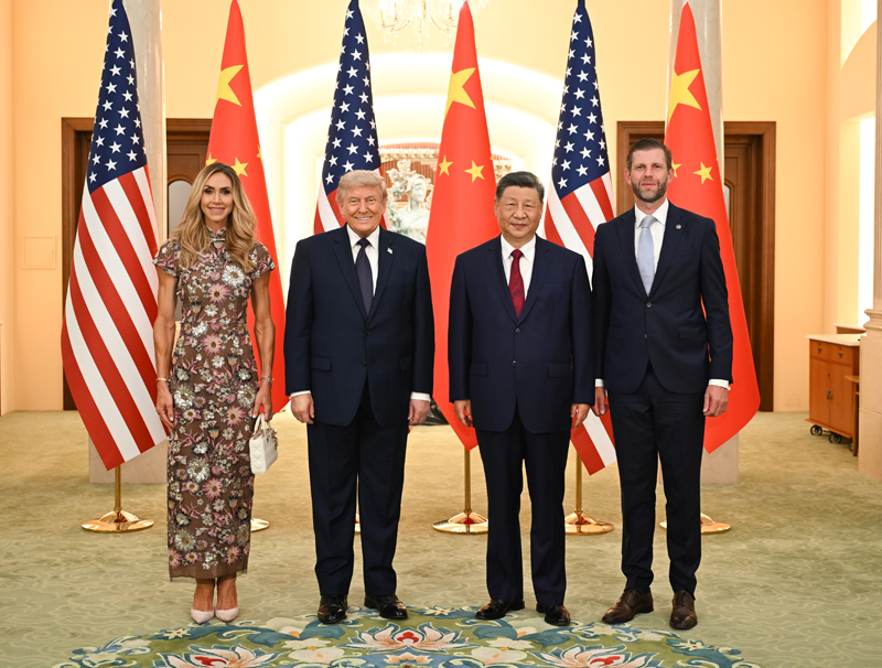 4.5月14日晚,国家主席习近平在北京人民大会堂举行宴会,欢迎美国总统特朗普访华。新华社记者 李响 摄.jpg