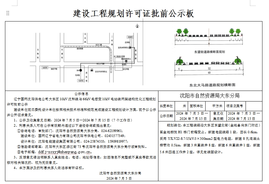 辽宁国网沈阳供电公司大东区10kV沈和线与66kV毛君变10kV毛站线网架结构优化工程规划许可批前公示.png
